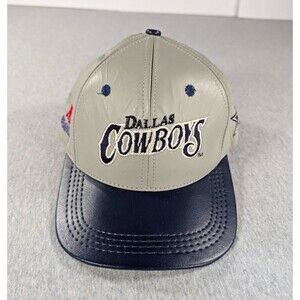 Modern Dallas Cowboys NFL Official Leather Hat Cap Gray/Blue One Size Adjustable